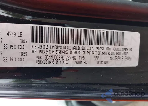 2019 Jeep Compass Trailhawk 4X4 from USA, damaged, VIN 3C4NJDDB7KT727762